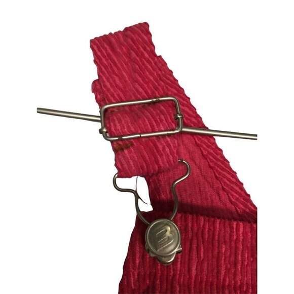 Vintage NWT RARE 90's NBA Chicago Bulls Red Corduroy BIB Overalls VTG Jordan NEW - Picture 8 of 11